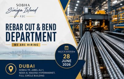 Sobha Al Siniya FZC Walk-In Interview| Rebar Cut & Bend Factory Jobs in UAE
