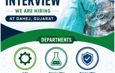 Alivus Life Sciences Walk-in Interview| API Production, Quality Control & Quality Assurance Jobs in Gujarat