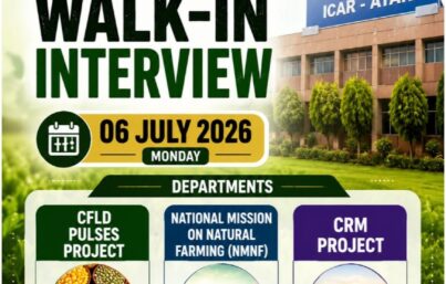 ICAR-ATARI Zone-IX Jabalpur Walk-in Interview: Apply for SRF, Young Professional & DEO Posts