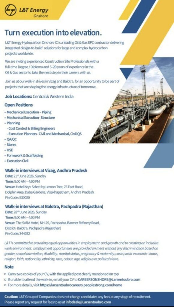 L&T Energy Onshore Walk-In Drive