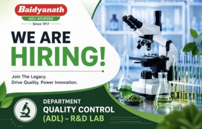 Baidyanath Recruitment| QC Head (ADL) – R&D Lab | Apply Now