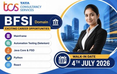 TCS BFSI Walk-in Drive| Mainframe, Java, Python, React & Automation Testing Jobs | Indore