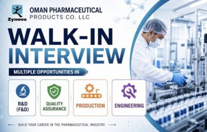 Oman Pharmaceutical Products Co. LLC Walk-In Interview: Pharma Jobs for R&D, QA, Production & Engineering Professionals