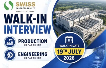 Swiss Parenterals Walk-In Interview: Production & Engineering Jobs in Ahmedabad
