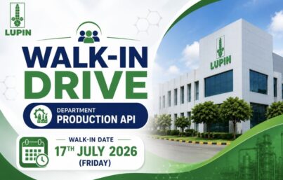Lupin Limited Walk-In Drive at Tarapur – Production API Jobs for B.Sc., M.Sc. & Diploma Chemical Candidates