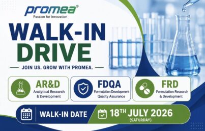 Promea Therapeutics Walk-In Drive | AR&D, FDQA & FRD Executive Jobs | Walk-In on 18 July 2026