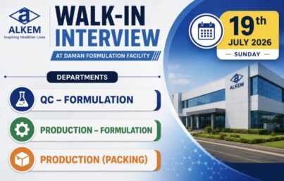 Alkem Laboratories Walk-In Interview| QC, Production & Packing Jobs in Daman | Apply for Multiple Positions
