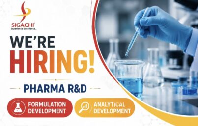 Sigachi Industries Hiring: Research Associate / Sr. Research Associate – Pharma R&D | Apply Now
