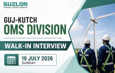 Suzlon Walk-in Interview| Operations Engineer Jobs in Gujarat | Diploma Freshers & Experienced
