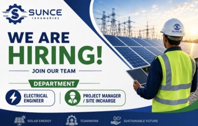 Sunce Renewables Recruitment| Hiring Electrical Engineers & Project Managers in Maharashtra