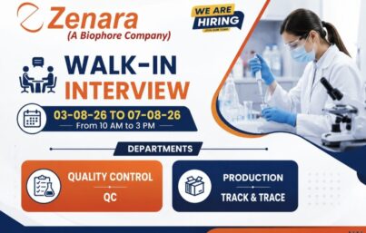 Zenara (A Biophore Company) Walk-In Interview | QC & Production Track & Trace Jobs | Apply Now