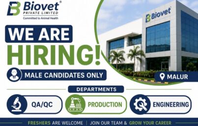 Biovet Private Limited Recruitment| Freshers Hiring for QA/QC, Production & Engineering | Apply Now