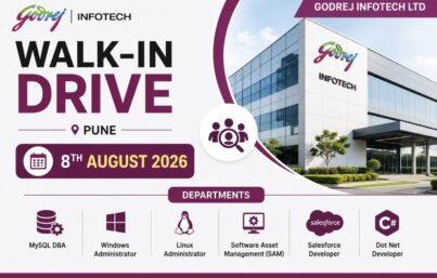Godrej Infotech Ltd Walk-In Drive | Multiple IT Positions | Pune | 8th August 2026