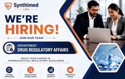 Synthimed Lab Private Limited Hiring– Drug Regulatory Affairs Professionals Invited to Apply