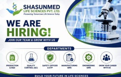 Shasunmed Life Sciences Pvt. Ltd. Recruitment – Multiple Openings in Production, R&D, QC, QMS & Engineering