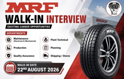 MRF Walk-In Interview: Engineers, Supervisors & Assistants Recruitment Drive