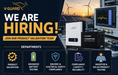 V-Guard Product Validation Team Recruitment&nbsp; – Multiple Engineering Opportunities at New Innovation Centre, Kochi