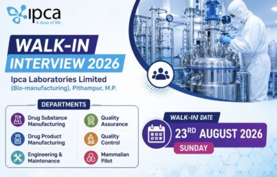 Ipca Laboratories Limited Walk-In Interview