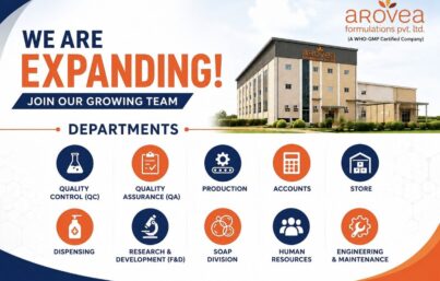 Arovea Formulations Pvt. Ltd. Recruitment Drive – Multiple Openings Across QA, QC, Production, Accounts, Stores & Soap Division