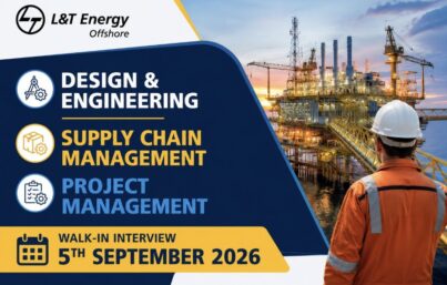 L&T Energy Hydrocarbon – Offshore Walk-in Drive 2026 | Design, Engineering, Supply Chain & Project Management Careers