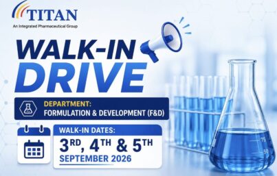 Titan Laboratories Walk-In Drive – F&D Research Associate and Scientist Opportunities in Maharashtra
