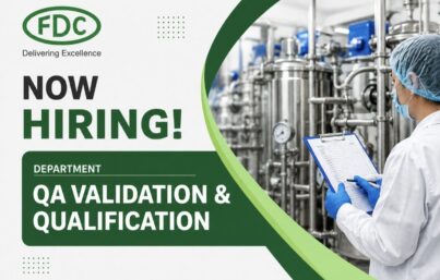 FDC Recruitment– Executive / Sr. Executive (QA Validation & Qualification)