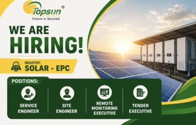 Topsun Energy Hiring – Multiple Engineering & Technical Positions in Gandhinagar, Gujarat