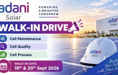Adani Solar Recruitment– Walk-In Interview