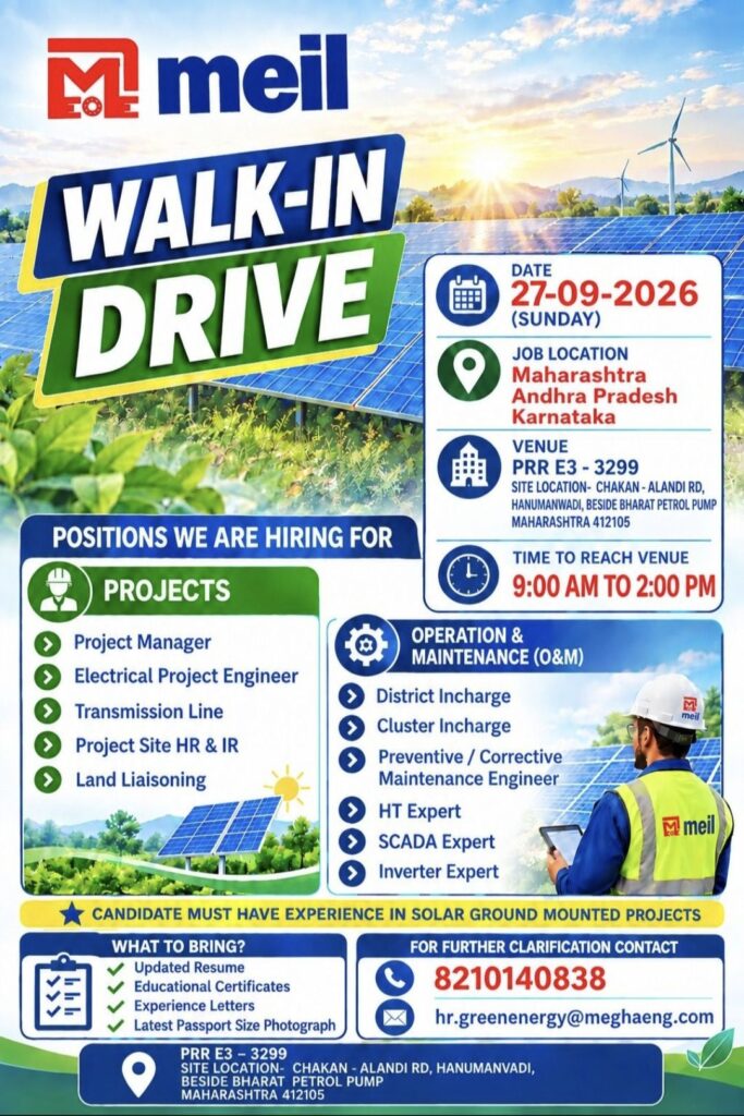 MEIL Green Energy Walk-In Interview