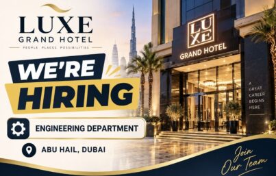 Luxe Grand Hotel Dubai Recruitment– Engineering Team Hiring
