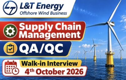 L&T Energy Offshore Wind Business Hiring – Walk-in Interview in Mumbai for Supply Chain Management & QA/QC Professionals