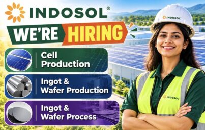Indosol Solar Hiring – Line Leader Opportunities in Cell, Ingot & Wafer Production