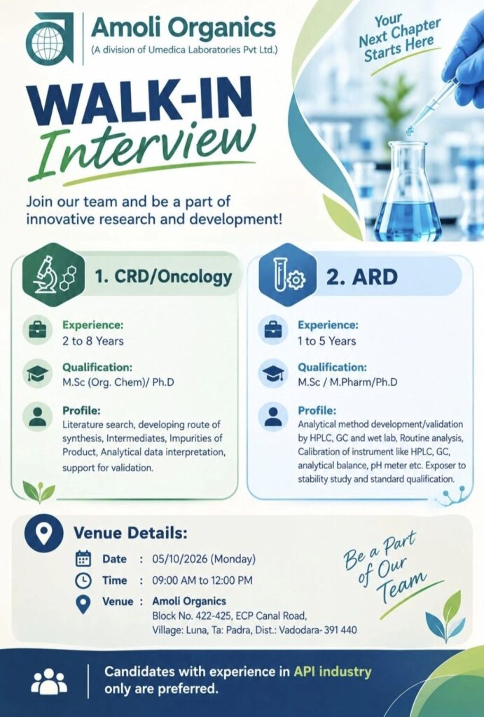 Amoli Organics Walk-In Interview
