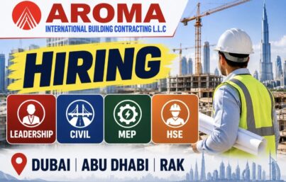 Aroma International Building Contracting L.L.C Recruitment– Multiple Civil, MEP & HSE Positions in UAE