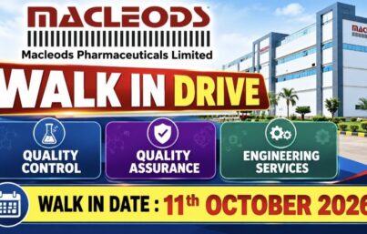 Macleods Pharmaceuticals Walk-In Drive– Quality Control, Quality Assurance & Engineering Services