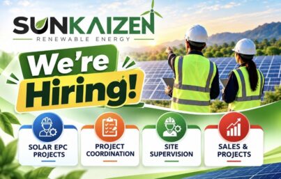 SunKaizen Renewable Energy Hiring– Apply for Project Engineer, Project Coordinator, Site Supervisor & Sales Manager Positions