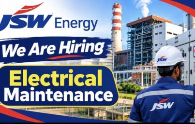 JSW Energy Recruitment 2026 – Electrical Maintenance Shift Engineer