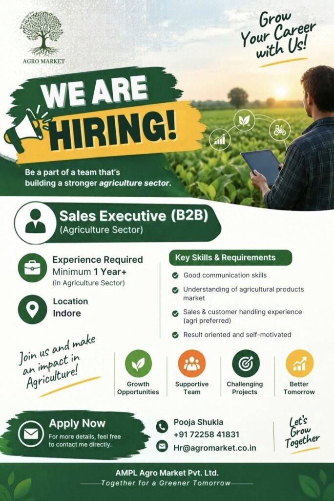 AMPL Agro Market Recruitment– Sales Executive (B2B)
