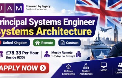 JAM Recruitment Hiring Principal Systems Engineer – Systems Architecture | Remote Defence Engineering Opportunity in the United Kingdom