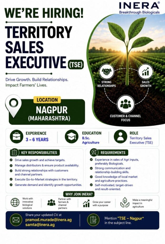 INERA Recruitment– Territory Sales Executive (TSE)