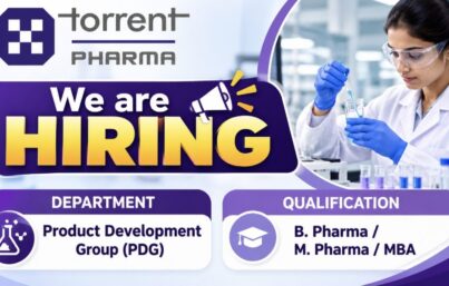 Torrent Pharma Recruitment – Assistant Manager, Project Management (PDG)