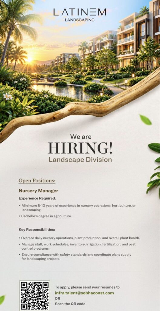 LATINEM Landscaping Recruitment  – Nursery Manager Job Vacancy
