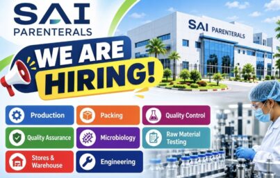 Sai Parenterals Limited Recruitment– Multiple Job Vacancies in Telangana
