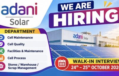 Adani Solar Recruitment: Multiple Engineering Jobs | Walk-In Drive on 24–25 October