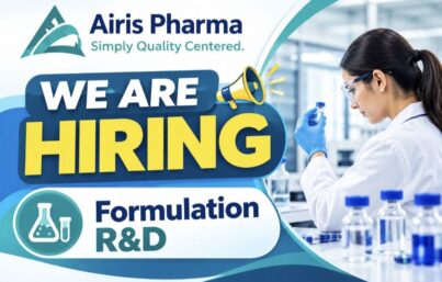 Airis Pharma Recruitment: Senior Executive – Formulation R&D (Parenteral/Ophthalmic) in Hyderabad