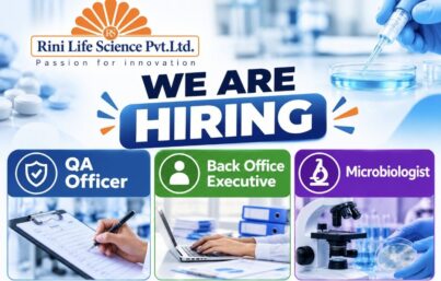 Rini Life Science Pvt. Ltd. Recruitment 2026: QA Officer, Back Office Executive & Microbiologist