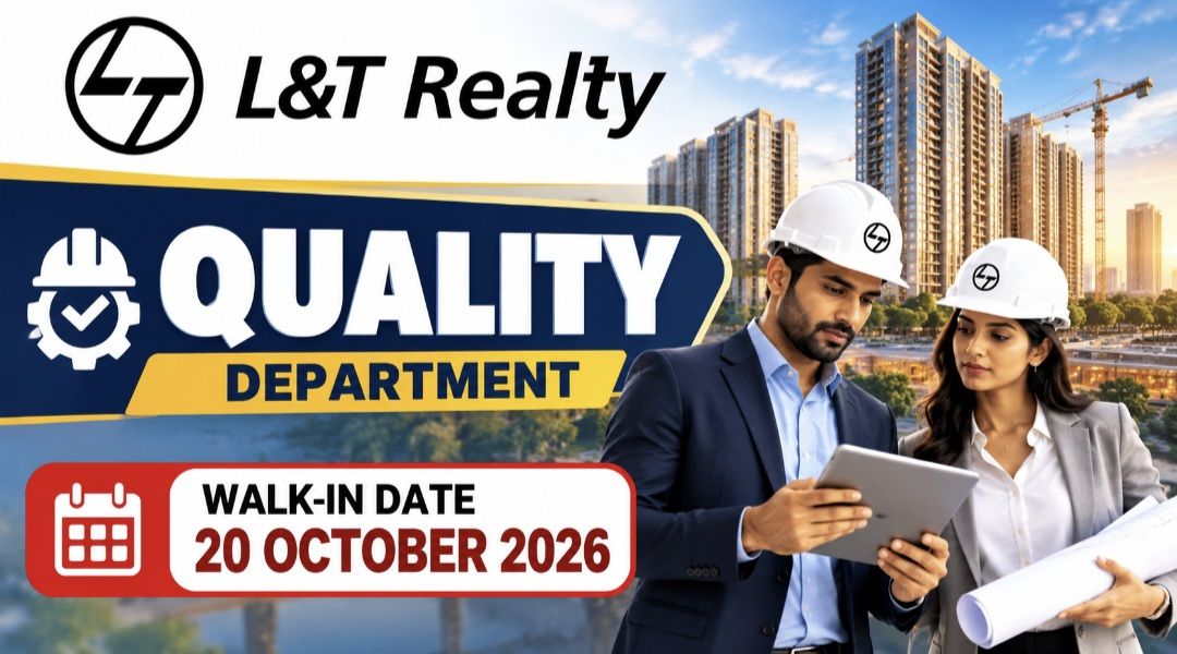 L&T Realty Recruitment – Quality Department Jobs for Experienced ...