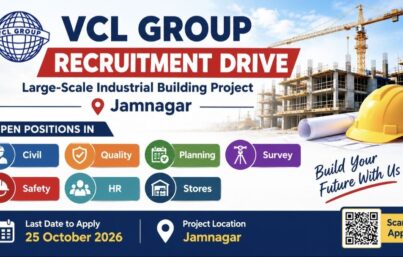 VCL Group Recruitment Drive in Jamnagar– Multiple Construction Job Vacancies