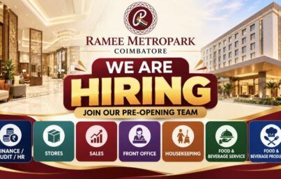 Ramee Metropark Coimbatore Recruitment: Multiple Job Vacancies