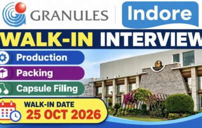 Granules India Ltd Walk-In Interview for Production & Packing – Operator and Executive Posts